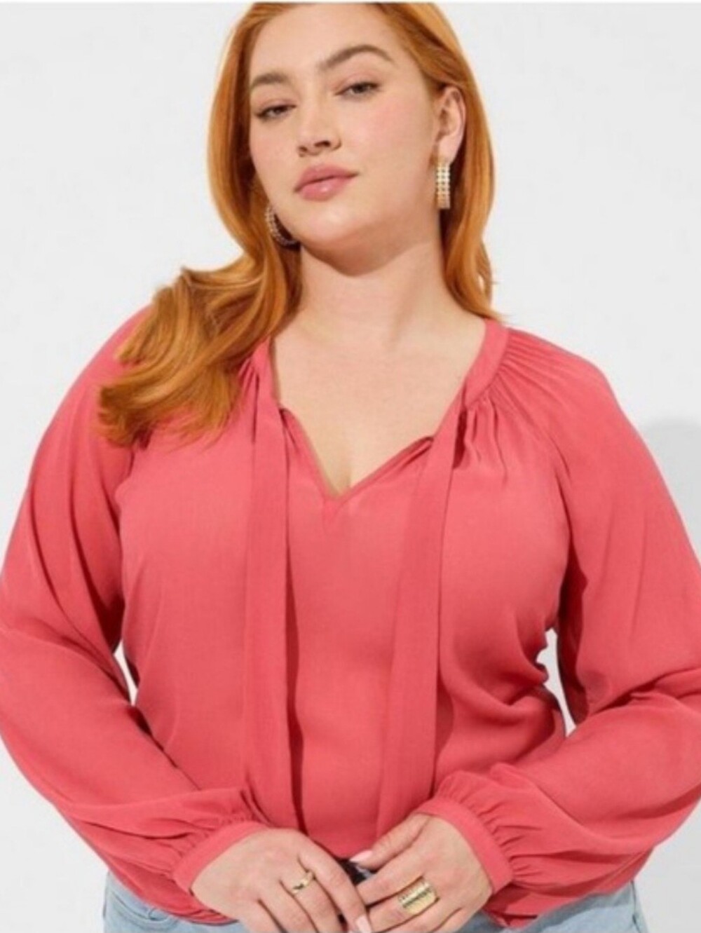 NWT Torrid Crinkle Raģlan Tie Front Blouse Size 3X  (22-24)